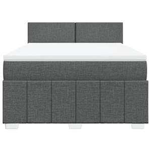 Box spring postel s matrací tmavě šedá 140x200 cm textil - obrázek 4
