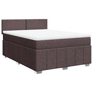 Box spring postel s matrací tmavě hnědá 140x200 cm textil - obrázek 2
