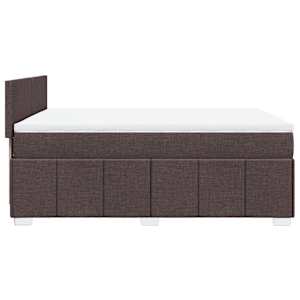 Box spring postel s matrací tmavě hnědá 140x200 cm textil - obrázek 5