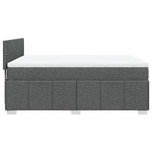 Box spring postel s matrací tmavě šedá 140x200 cm textil - obrázek 5
