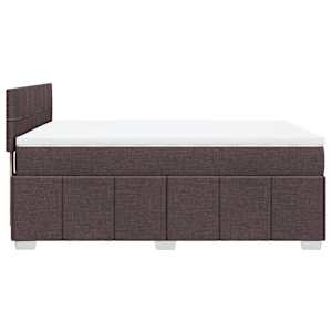 Box spring postel s matrací tmavě hnědá 140x200 cm textil - obrázek 5