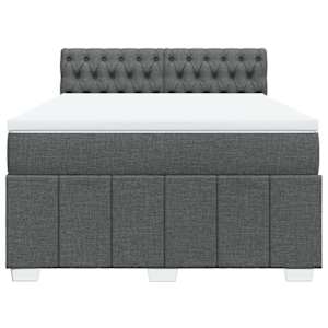 Box spring postel s matrací tmavě šedá 140x200 cm textil - obrázek 4