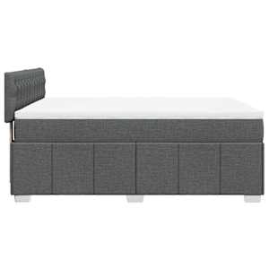 Box spring postel s matrací tmavě šedá 140x200 cm textil - obrázek 5