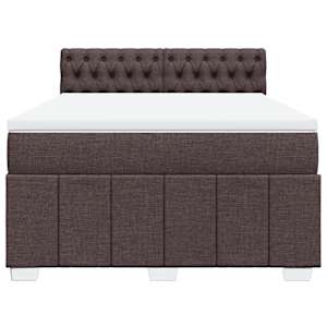 Box spring postel s matrací tmavě hnědá 140x200 cm textil - obrázek 4
