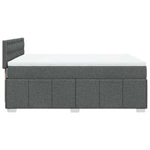 Box spring postel s matrací tmavě šedá 140x200 cm textil - obrázek 5
