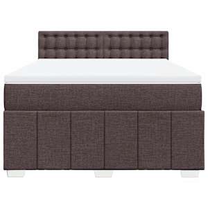 Box spring postel s matrací tmavě hnědá 140x200 cm textil - obrázek 4