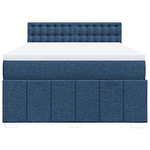 Box spring postel s matrací modrá 140x200 cm textil - obrázek 4