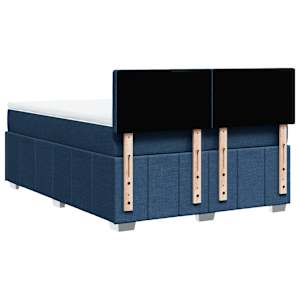 Box spring postel s matrací modrá 140x200 cm textil - obrázek 6
