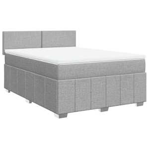 Box spring postel s matrací světle šedá 160 x 200 cm textil - obrázek 2