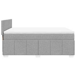Box spring postel s matrací světle šedá 160 x 200 cm textil - obrázek 5