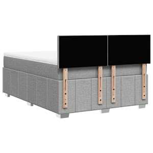 Box spring postel s matrací světle šedá 160 x 200 cm textil - obrázek 6