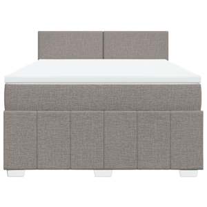 Box spring postel s matrací taupe 160x200 cm textil - obrázek 4