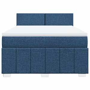 Box spring postel s matrací modrá 160x200 cm textil - obrázek 4