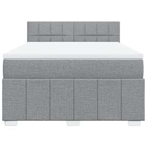 Box spring postel s matrací světle šedá 160 x 200 cm textil - obrázek 4