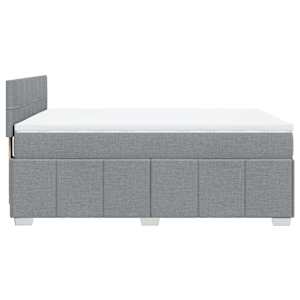 Box spring postel s matrací světle šedá 160 x 200 cm textil - obrázek 5