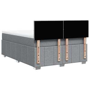 Box spring postel s matrací světle šedá 160 x 200 cm textil - obrázek 6
