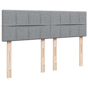 Box spring postel s matrací světle šedá 160 x 200 cm textil - obrázek 7