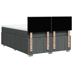 Box spring postel s matrací tmavě šedá 160x200 cm textil - obrázek 6