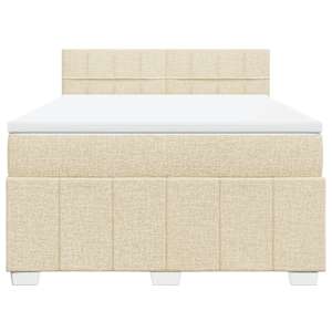 Box spring postel s matrací krémová 160x200 cm textil - obrázek 4