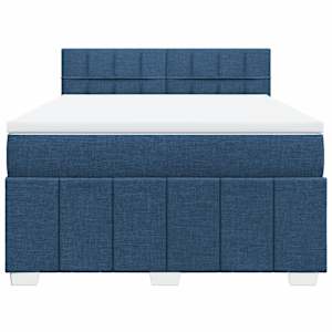 Box spring postel s matrací modrá 160x200 cm textil - obrázek 4