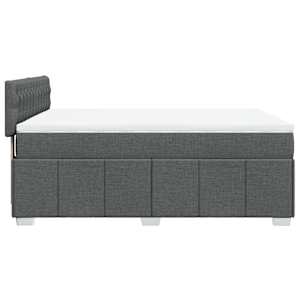 Box spring postel s matrací tmavě šedá 160x200 cm textil - obrázek 5