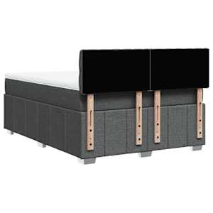 Box spring postel s matrací tmavě šedá 160x200 cm textil - obrázek 6