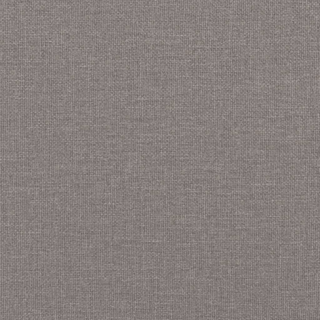 Łóżko kontynentalne z materacem, taupe, tkanina, 160x200 cm