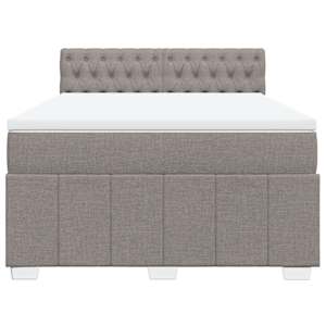 Box spring postel s matrací taupe 160x200 cm textil - obrázek 4