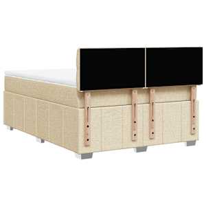 Box spring postel s matrací krémová 160x200 cm textil - obrázek 6
