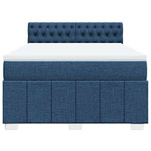Box spring postel s matrací modrá 160x200 cm textil - obrázek 4
