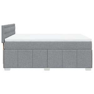 Box spring postel s matrací světle šedá 160 x 200 cm textil - obrázek 5