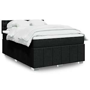 Box spring postel s matrací černá 160x200 cm textil - obrázek 1