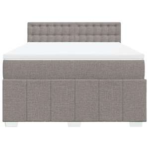 Box spring postel s matrací taupe 160x200 cm textil - obrázek 4