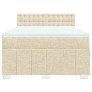 Box spring postel s matrací krémová 160x200 cm textil - obrázek 4