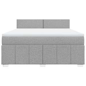 Box spring postel s matrací světle šedá 180 x 200 cm textil - obrázek 4