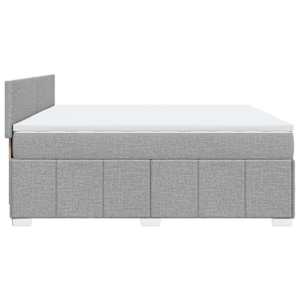 Box spring postel s matrací světle šedá 180 x 200 cm textil - obrázek 5