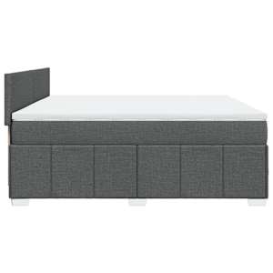 Box spring postel s matrací tmavě šedá 180x200 cm textil - obrázek 5