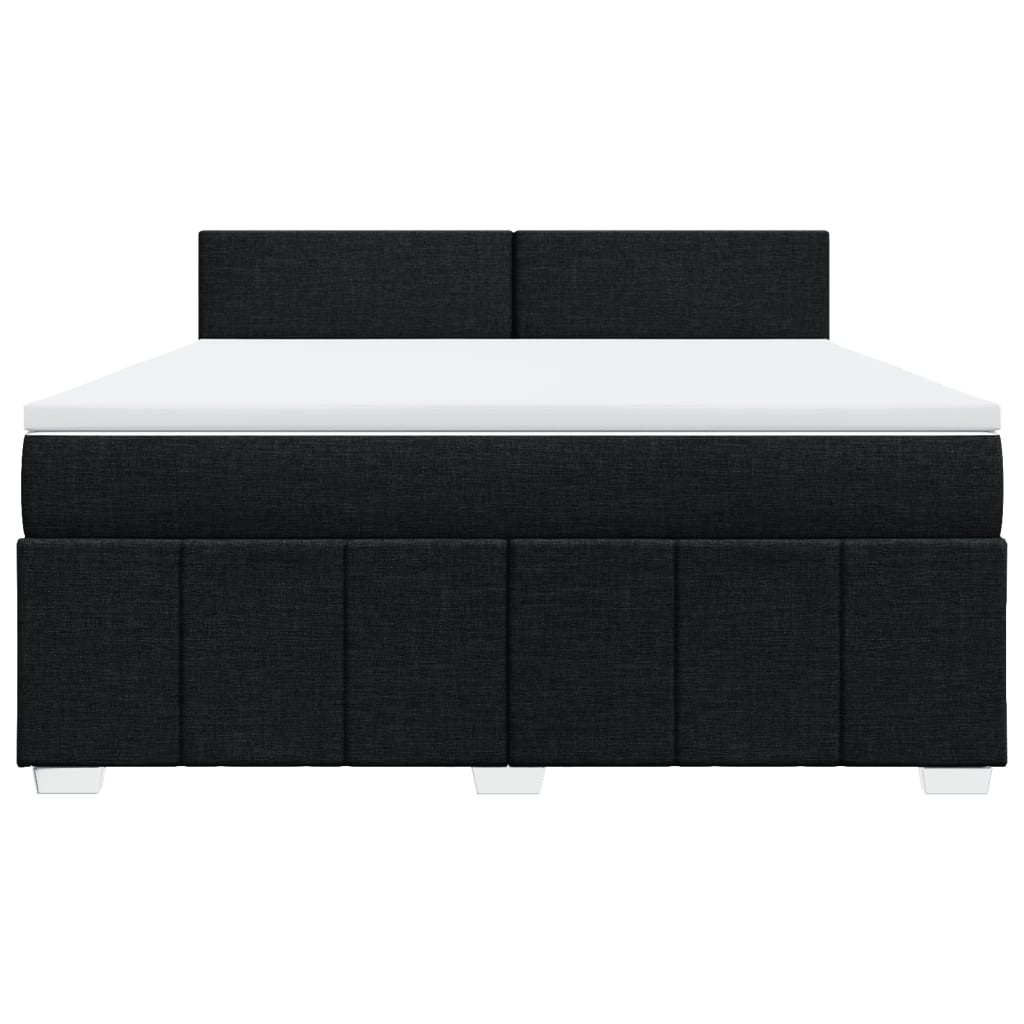 vidaXL Boxspring met matras stof zwart 180x200 cm, foto 4