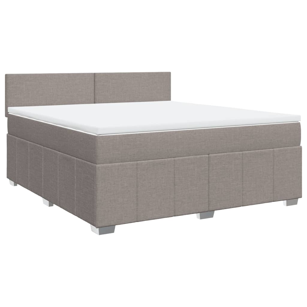 vidaXL Box spring postel s matrací taupe 180x200 cm textil