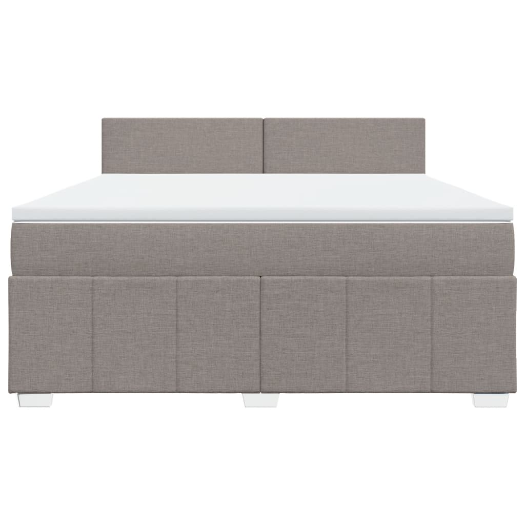 vidaXL Boxspring met matras stof taupe 180x200 cm, foto 4