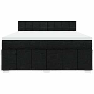 Box spring postel s matrací černá 180x200 cm textil - obrázek 4