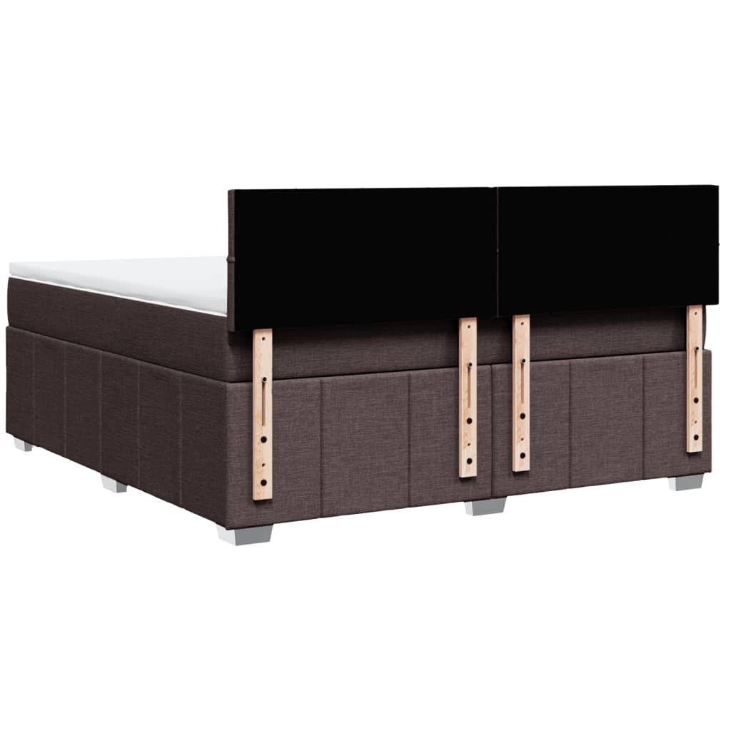 Box spring postel s matrací tmavě hnědá 180x200 cm textil - obrázek 6