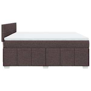 Box spring postel s matrací tmavě hnědá 180x200 cm textil - obrázek 5