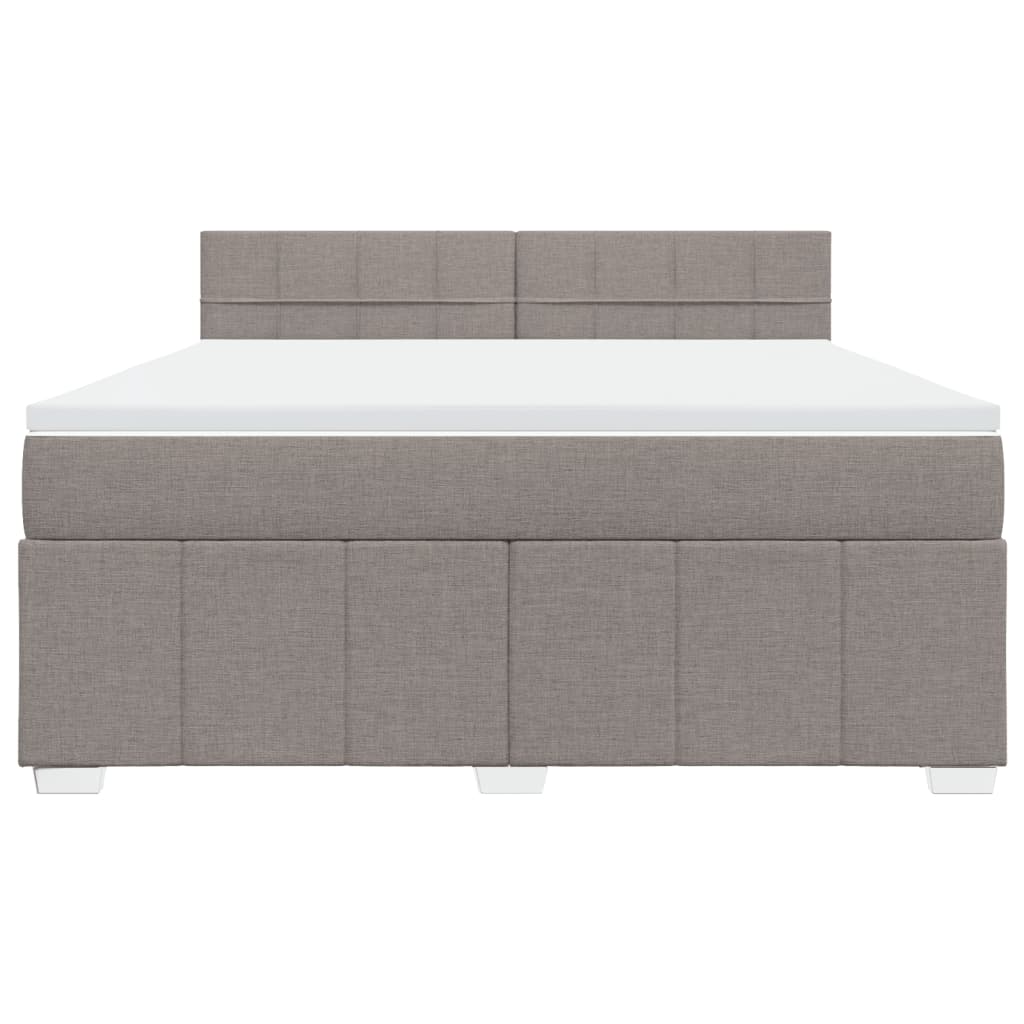 vidaXL Boxspring met matras stof taupe 180x200 cm, foto 4