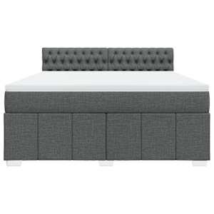 Box spring postel s matrací tmavě šedá 180x200 cm textil - obrázek 4