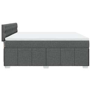 Box spring postel s matrací tmavě šedá 180x200 cm textil - obrázek 5