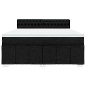 Box spring postel s matrací černá 180x200 cm textil - obrázek 4