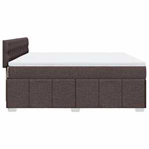 Box spring postel s matrací tmavě hnědá 180x200 cm textil - obrázek 5