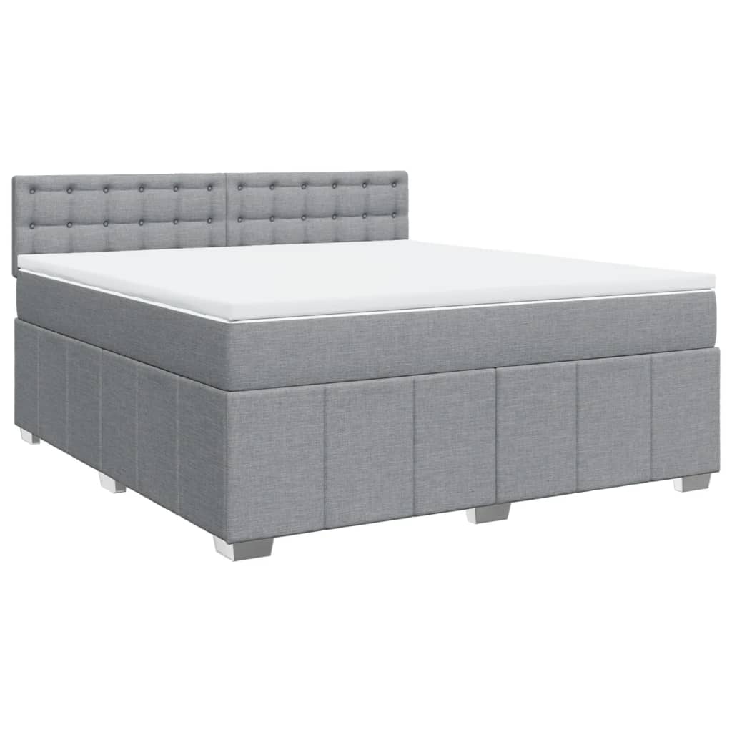 vidaXL Pat continental, gri deschis, 180x200 cm, material textil