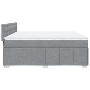 Box spring postel s matrací světle šedá 180 x 200 cm textil - obrázek 5
